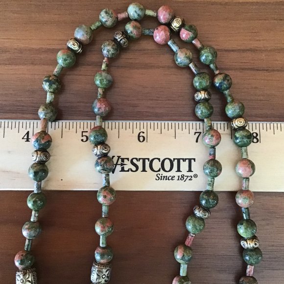 Semi-Precious Stone Necklace & Earrings Vintage - Picture 6 of 16